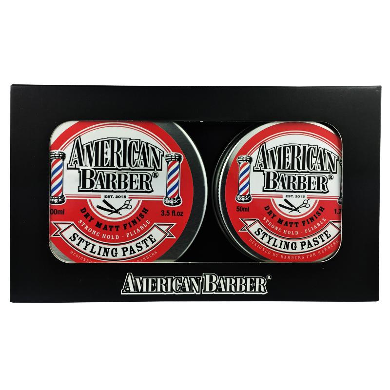 American Barber Styling Paste 50ml-100ml Duo- Pack.