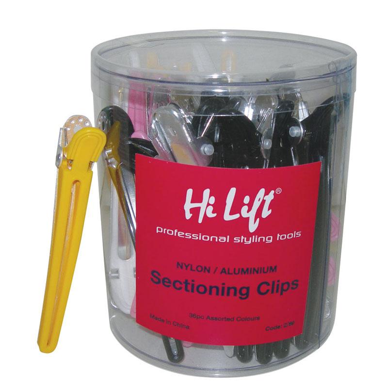 Hi Lift Nylon Aluminium Sectioning Clips Assorted Colours 36 Piece Tub