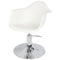 Erica Styling Chair White - CHROME Disc Hydraulic