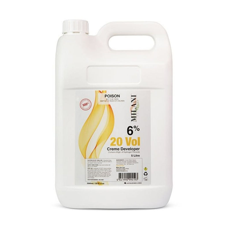 Milani Haircare Creme Developer 20 Vol 6% 5 Litre