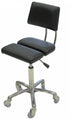 Stool - Dove - Chrome (Black Upholstery)