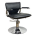 S1 Styling Chair - Hydraulic CHROME Disc Black Upholstery