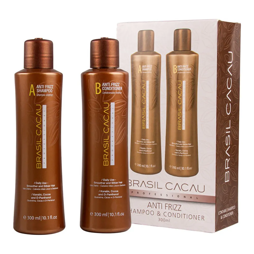 Brasil Cacau Anti Frizz Shampoo and Conditioner Duo 300ml