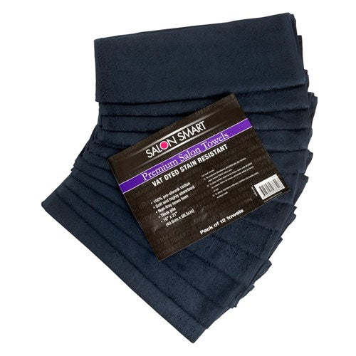 Salon Smart Premium Black Salon Towels, Medium 12pk