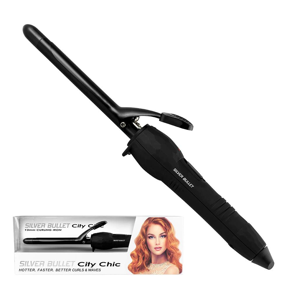 Silver Bullet City Chic Black Curling Iron - 13mm