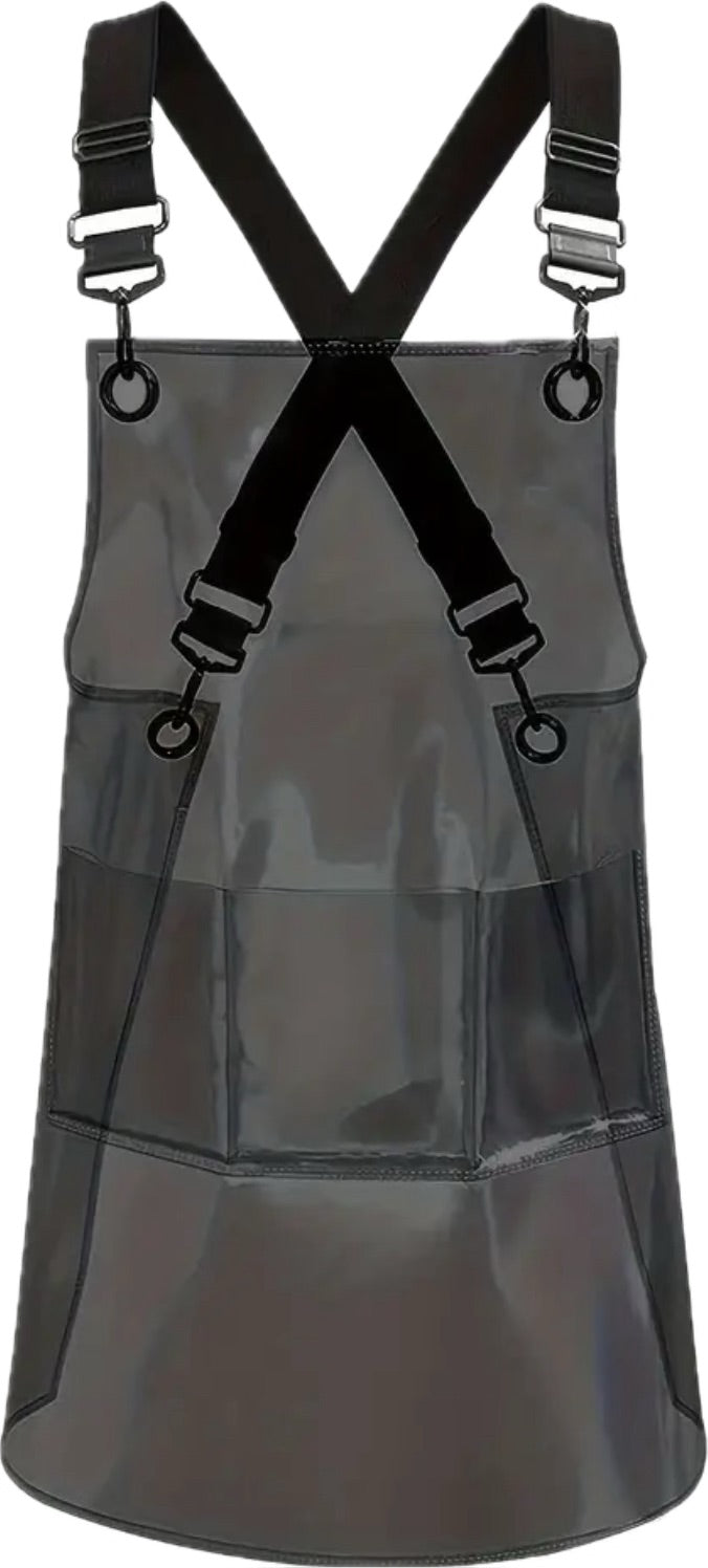 Waterproof Apron with Pocket - Black