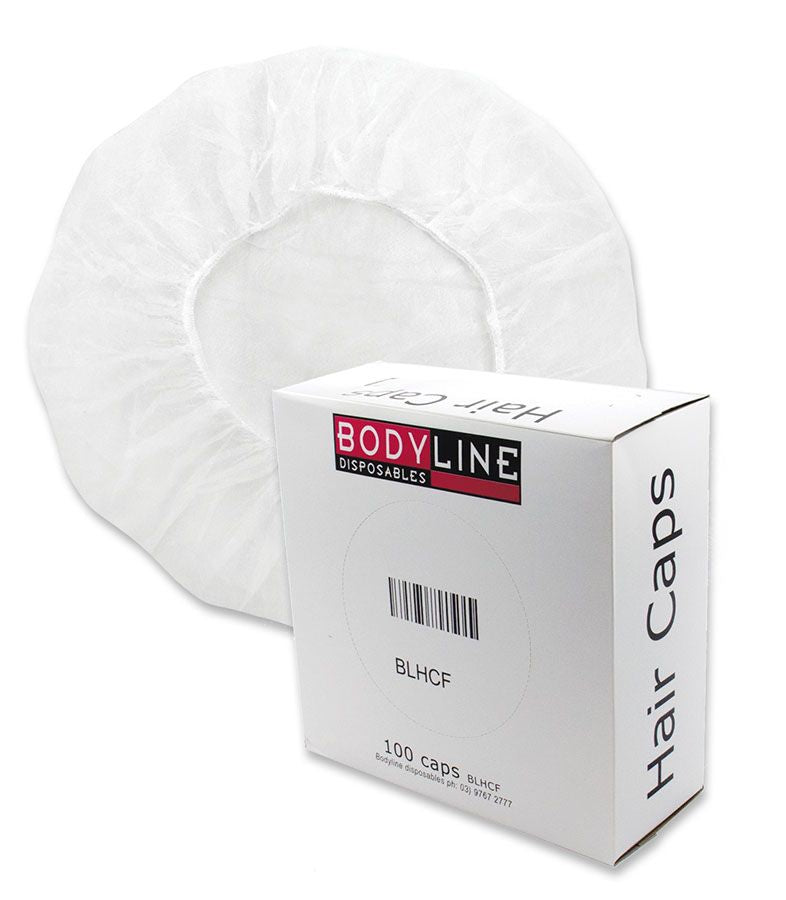 Bodyline Hair Caps Flat 100 box Non-Woven
