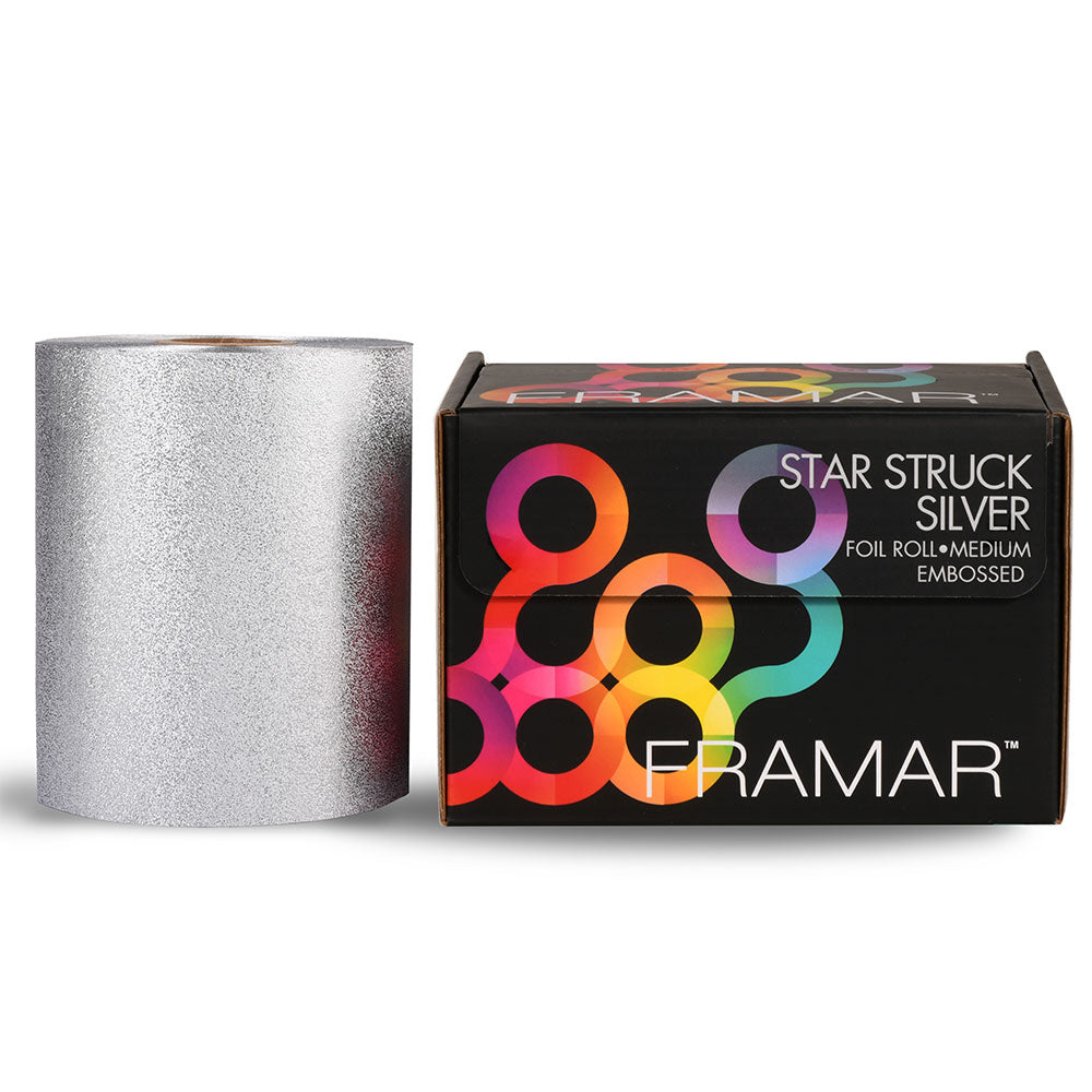 FRAMAR Embossed Roll Star Struck Silver (320ft) - 12.7cm x 97.5mtr