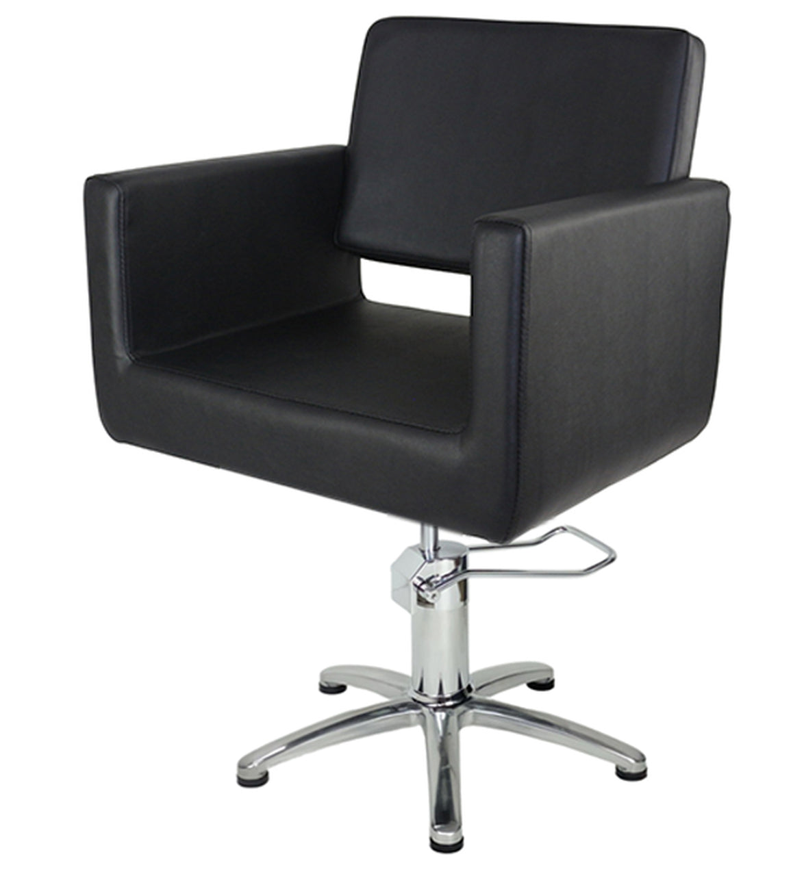 Charlie - CHROME 5 Star Hydraulic Black Upholstery