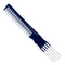 Dateline Professional Blue Celcon Teasing Comb with 5 Tails 8 1/4" 3839 - Stainless Steel