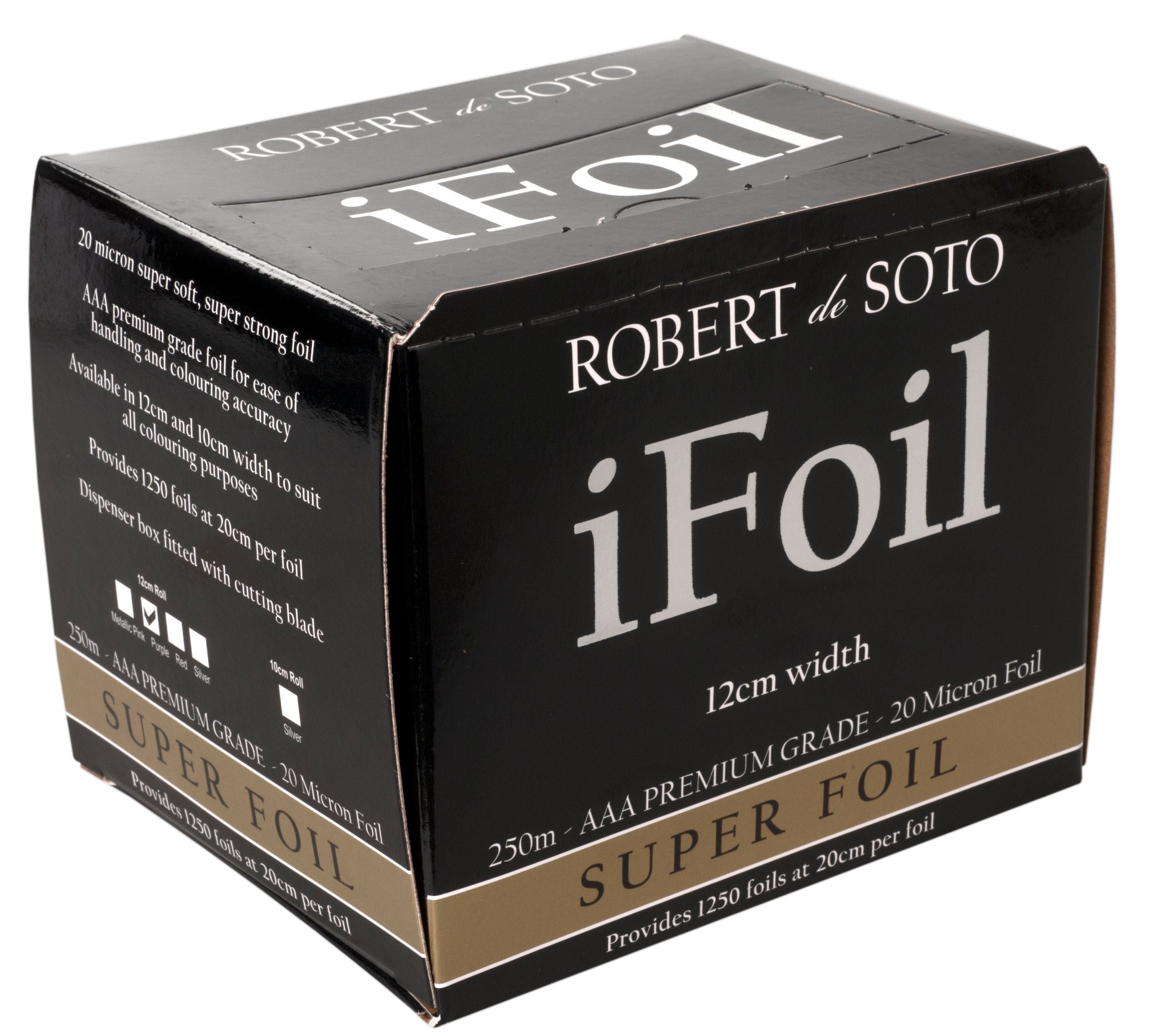 Robert de Soto Super Foil Silver 20 Micron 250m Purple Box