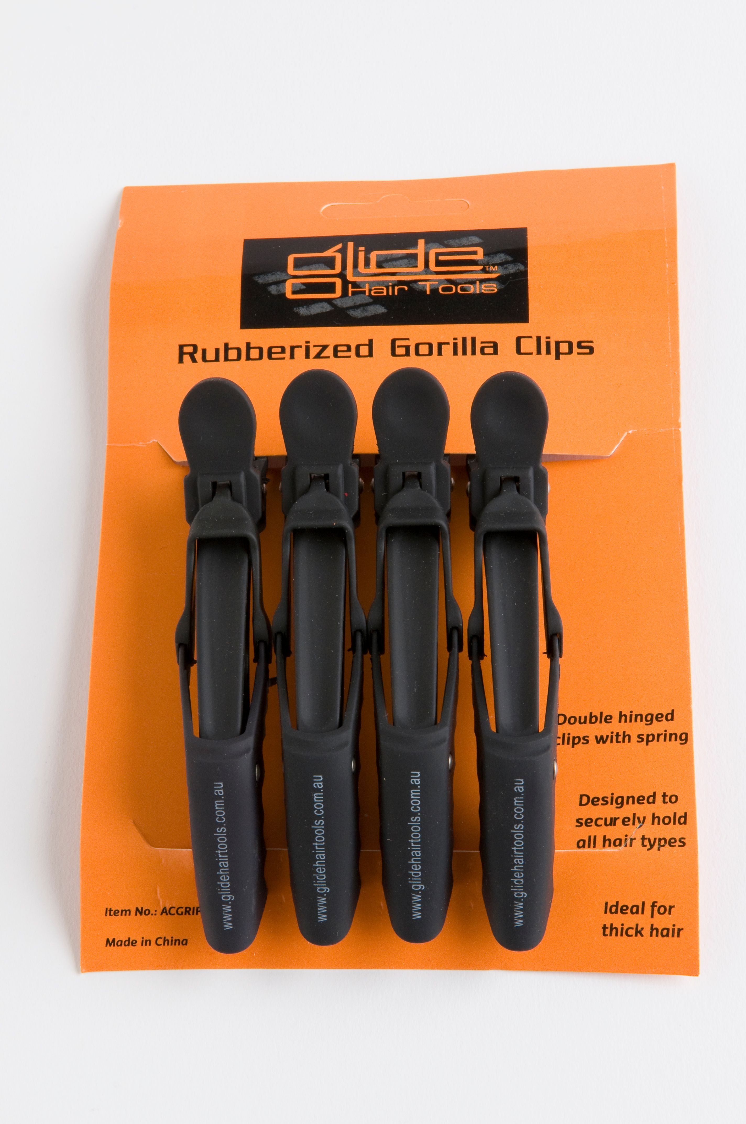 Glide Rubberised Gorilla Clips 4 pack