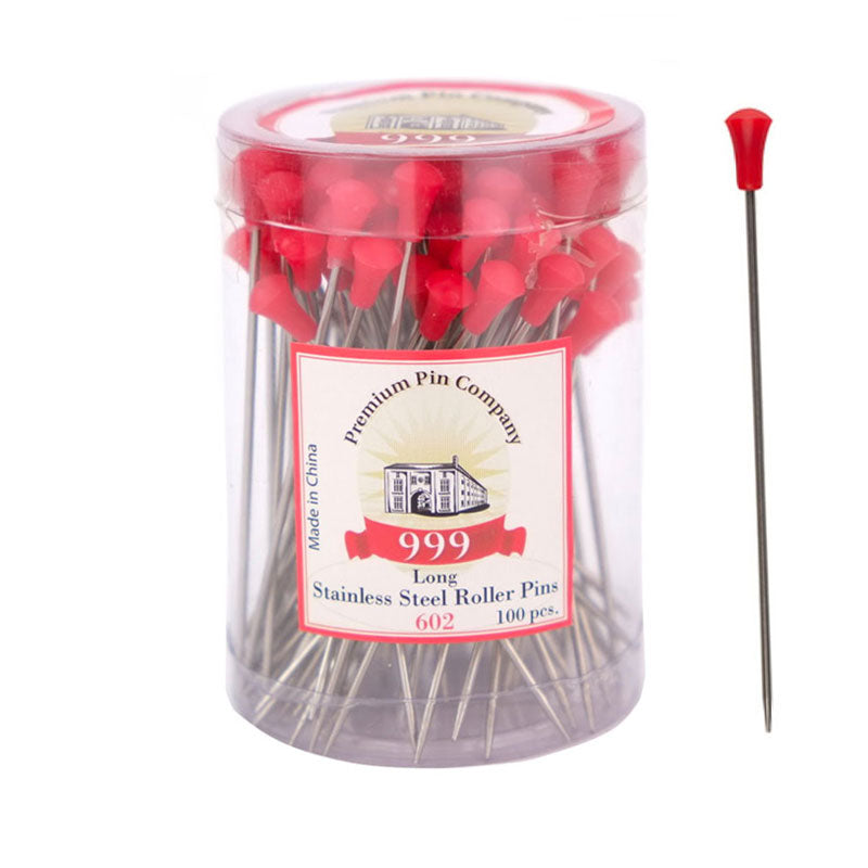 999 METAL ROLLER PINS RED 100PC